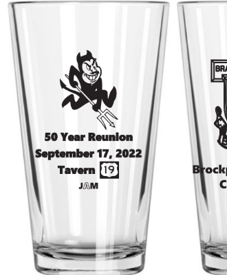  Class of 1972 50 year reunion glass